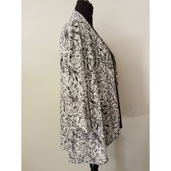 SAG Harbor Black White Faux Layered Blouse & Tank Size Small - Picture 5 of 7